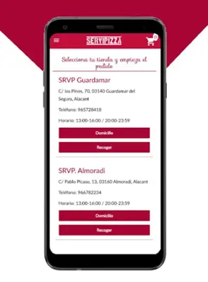 ServiPizza android App screenshot 1